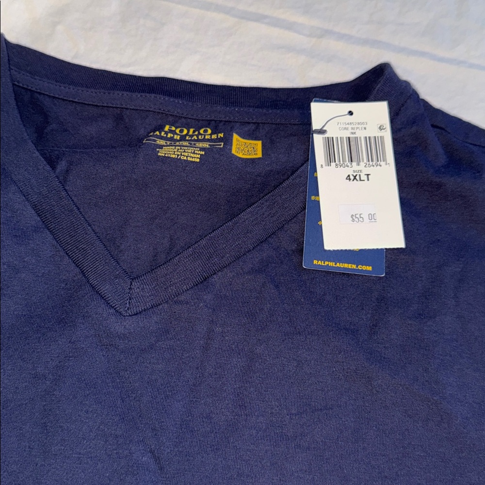 Polo by Ralph Lauren Dark Blue Tee with Red Logo - Picture 2 of 3
